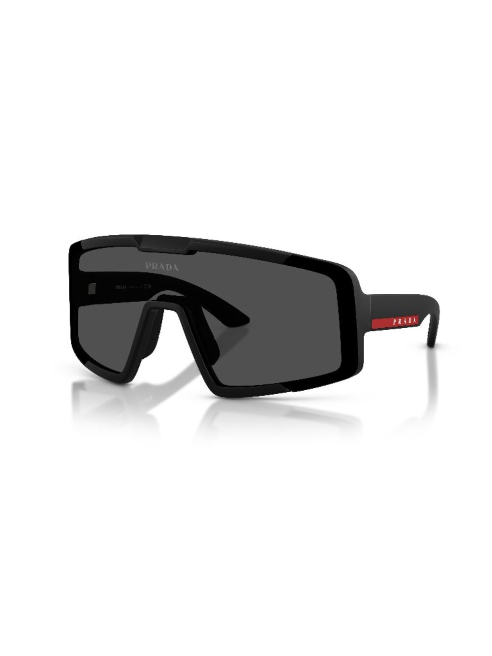 New Prada Linea Rossa Men's Sunglasses Black Grey Lens Injected Frame PS B07S 0